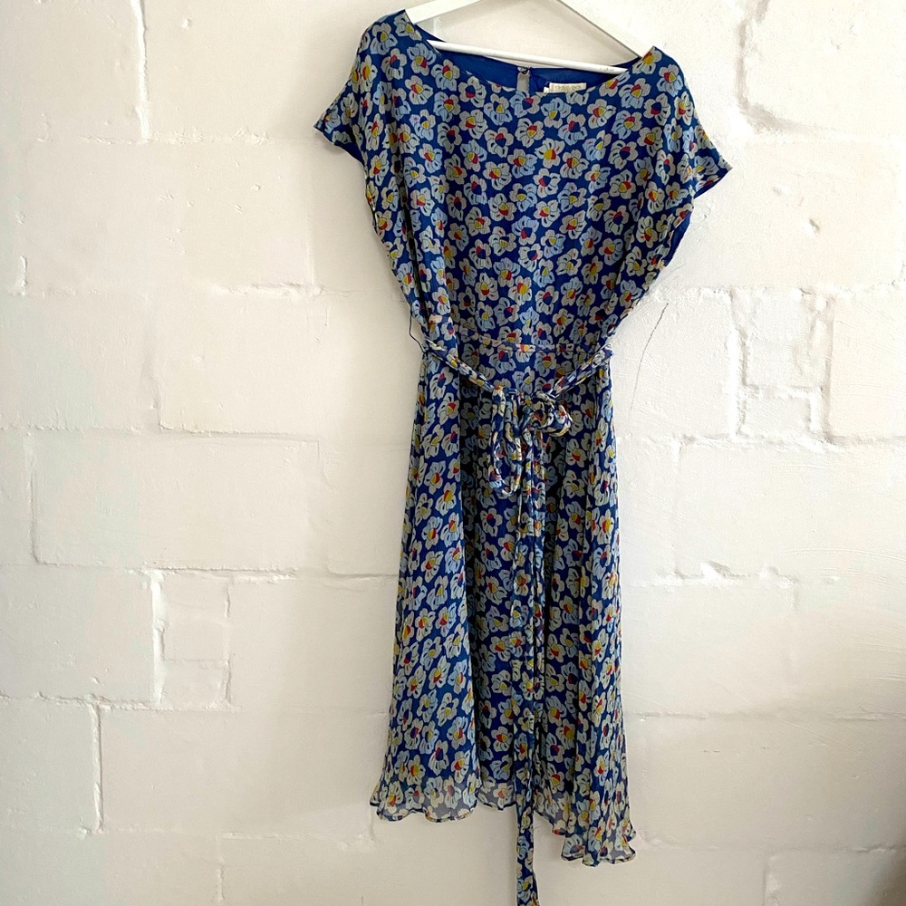 Toast UK silk floral dress size uk12 (us8)